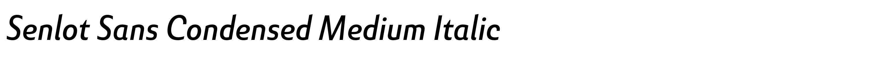 Senlot Sans Condensed Medium Italic